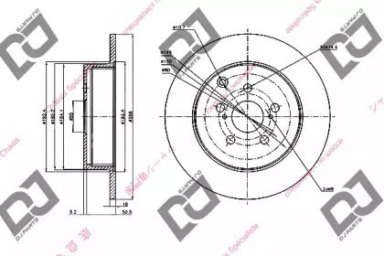 Тормозной диск DJ PARTS BD1988